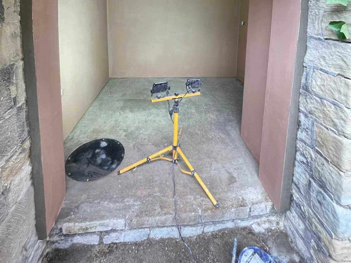 Halifax basement dug out and levelled with a new concrete base laid, ready as an underground motorbike garage