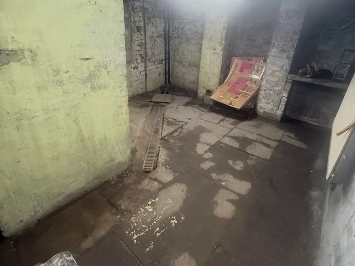 Hebden Bridge cellar before waterproofing, damp walls in a property caught between the canal and the river